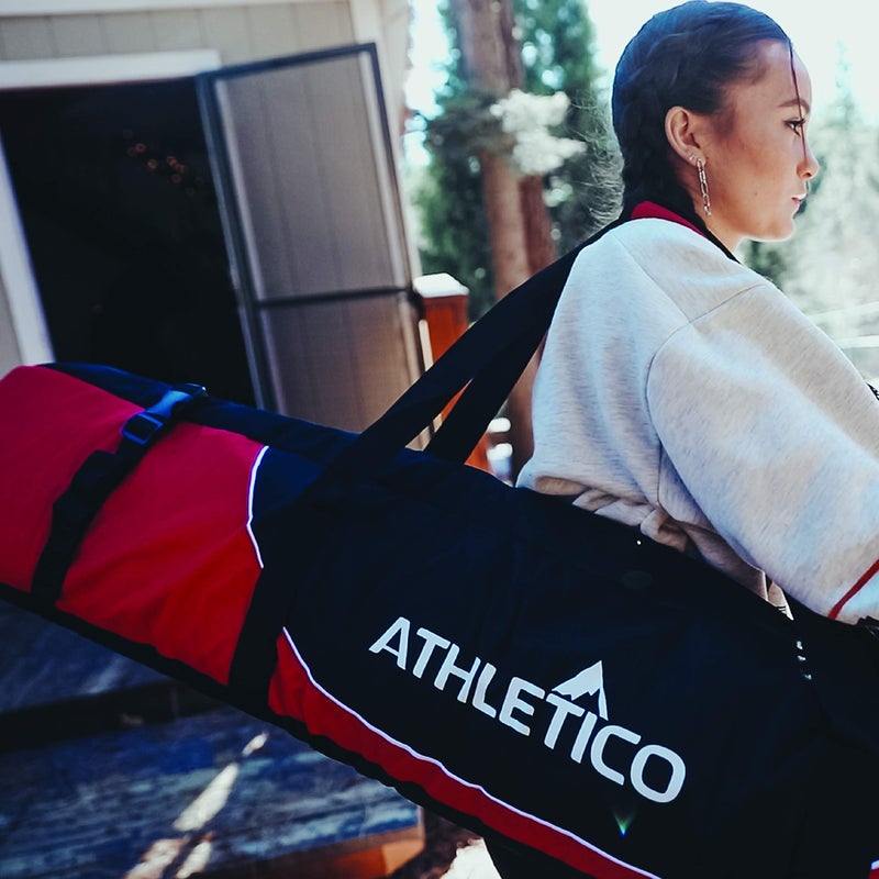 Athletico Mogul Padded Ski Bag - Fully Padded Single Ski Travel Bag (Red, 185cm) - Image 5